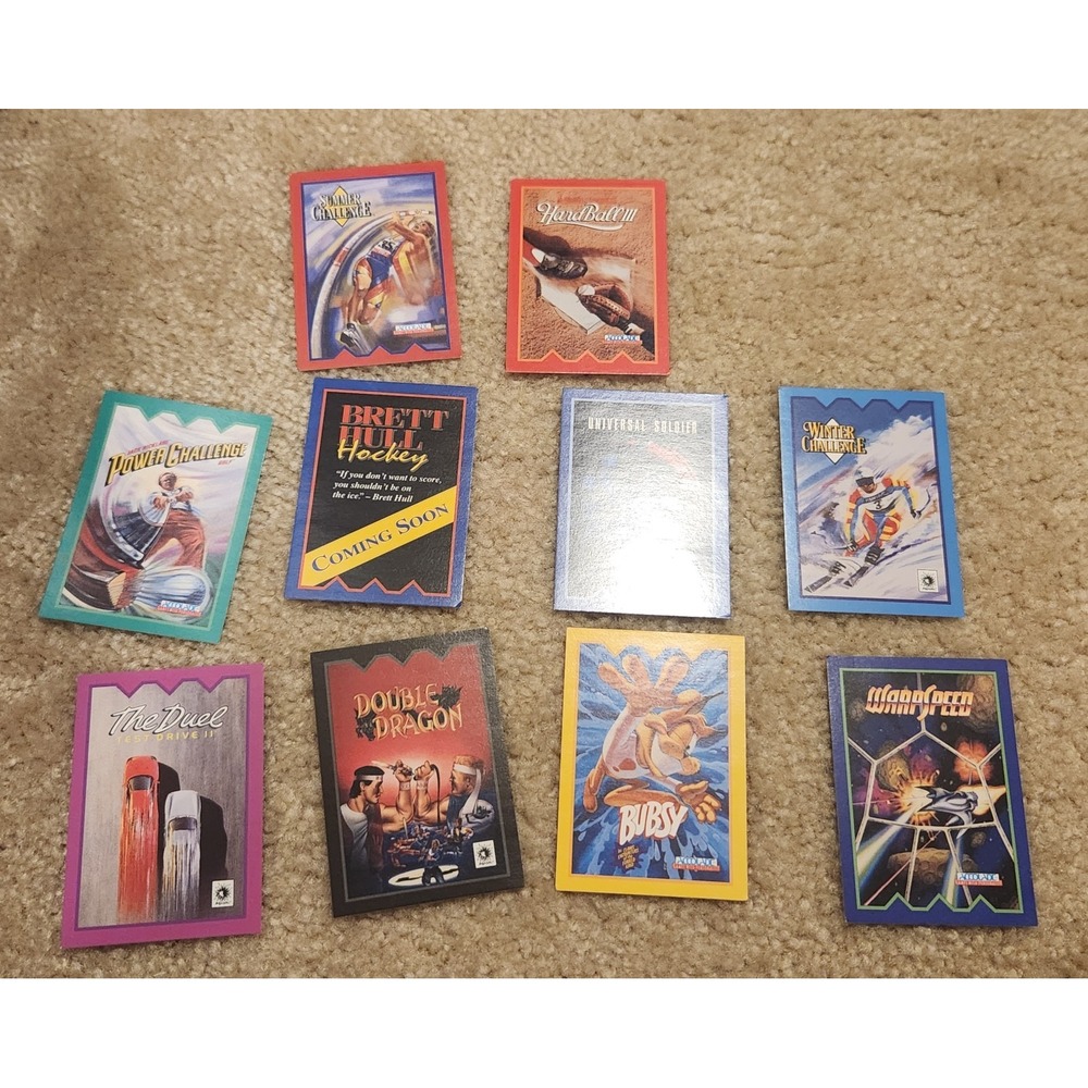 Vintage 1993 Accolade Video Game Promotional Trading Card Lot